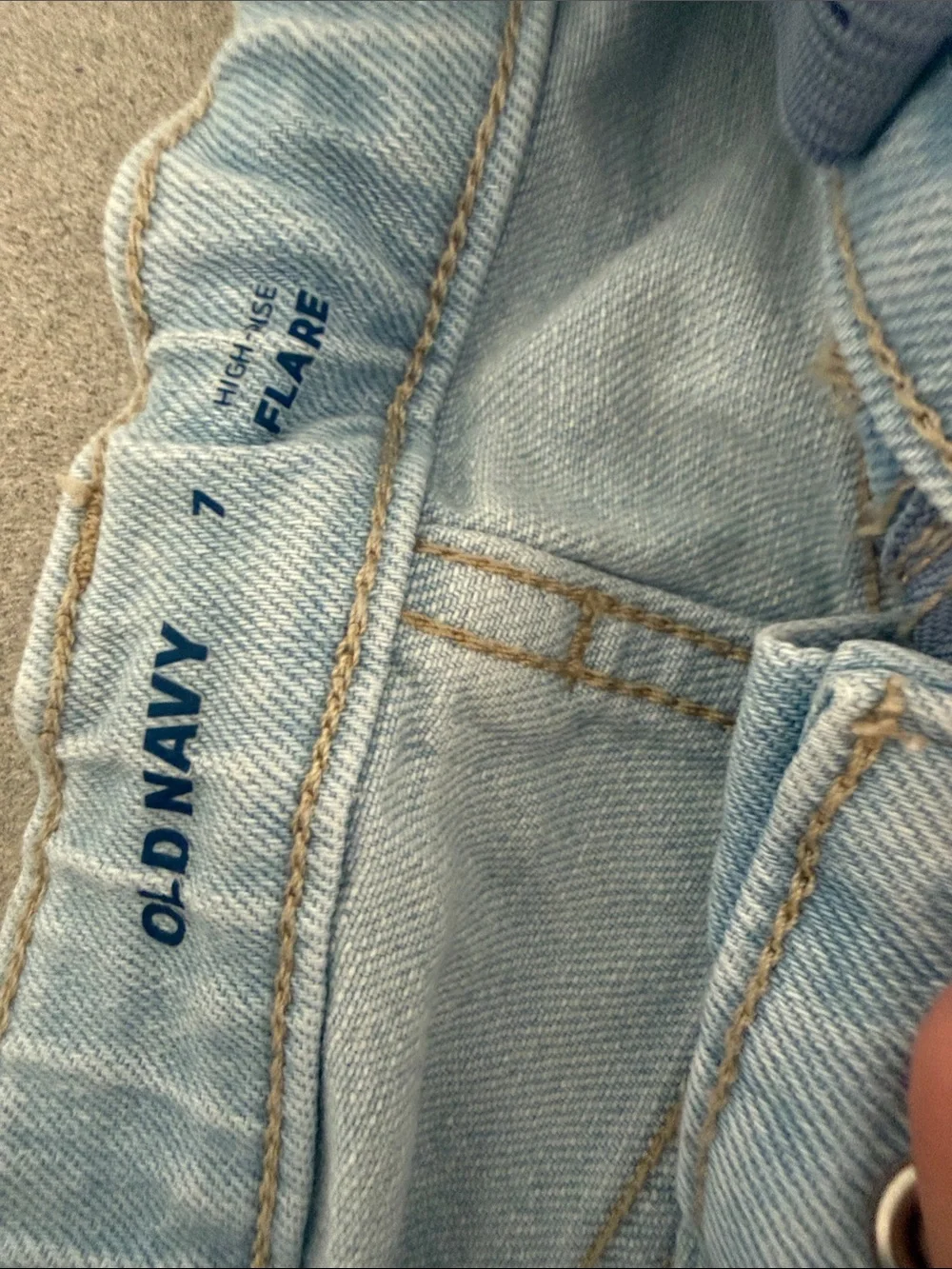 Old Navy Light Blue Distressed Flare Jeans